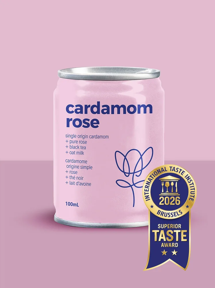 Mini Cans - Cardamom Rose Oat Latte — as sold by Hatch Coffee